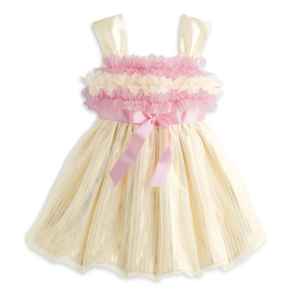 Bitty baby by American girl Cream‎ and Pink Ruffle Tulle Party Dress